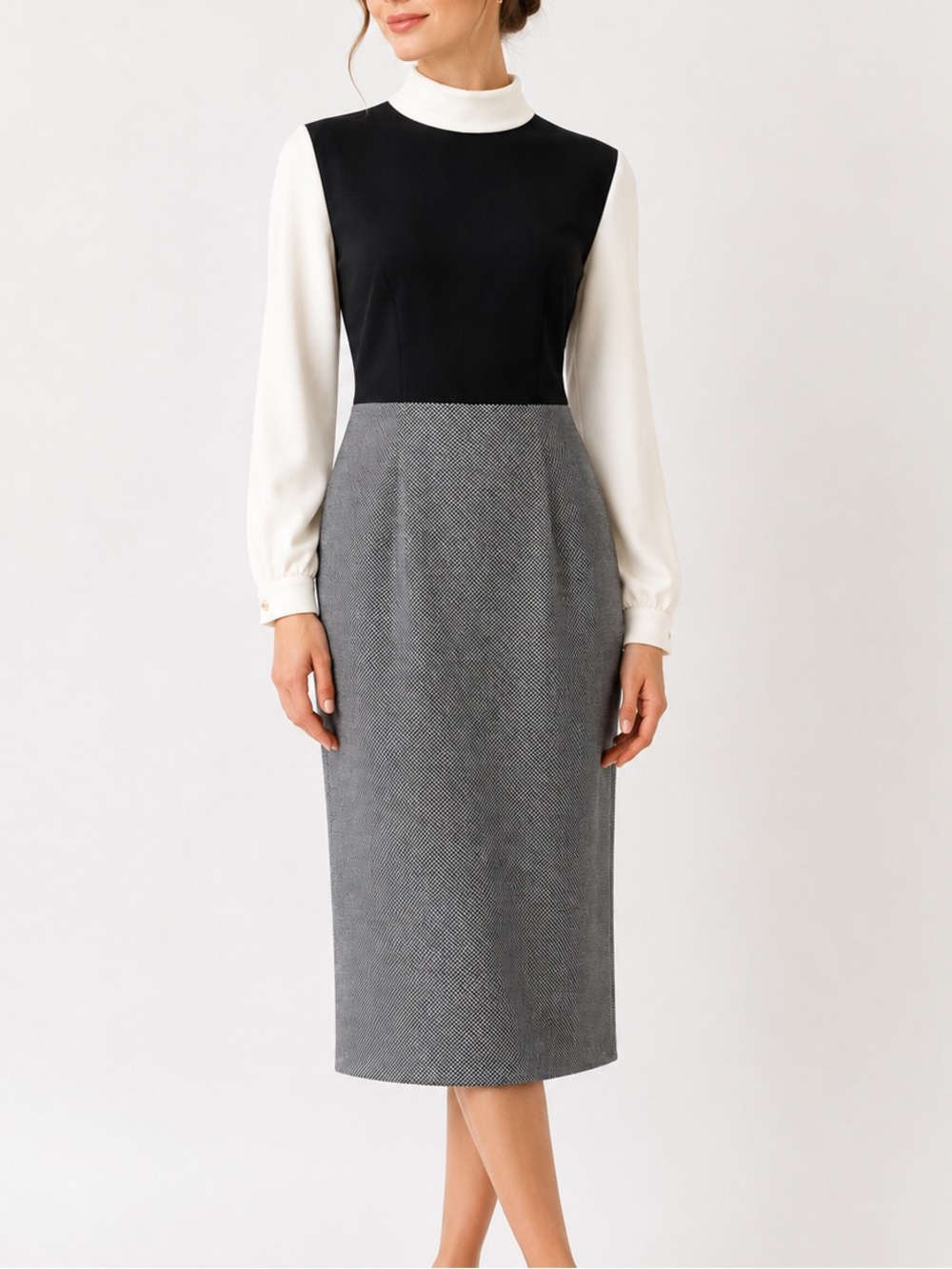 Vintage Classic Black and Grey Dress